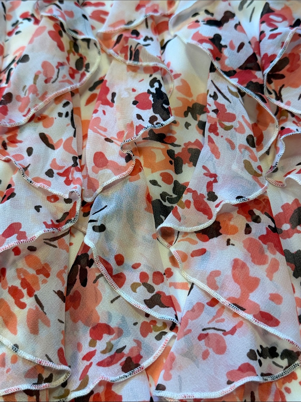 White House Black Market Coquette Strapless Ruffle Floral Mini Dress (EUC) - Picture 3 of 9